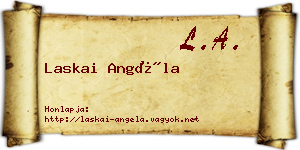 Laskai Angéla névjegykártya